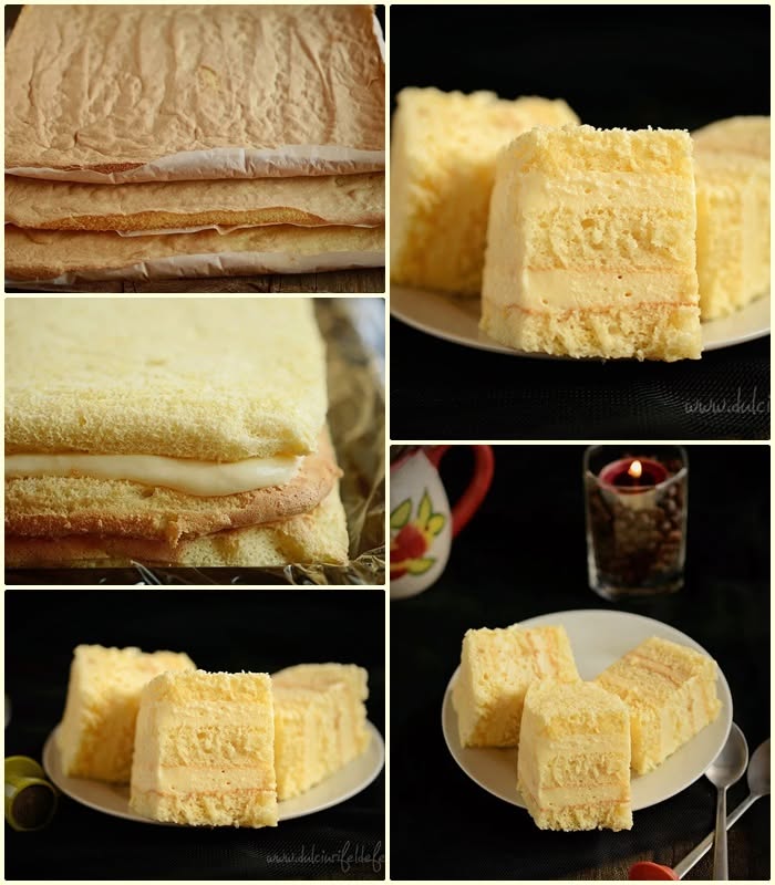 Prajitura cu foi si crema de lamaie
