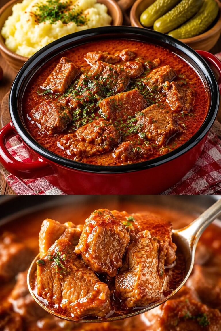 🥩 GULAȘ TRADIȚIONAL DE VITĂ: Rețeta Autentică, Suculentă și Aromată!