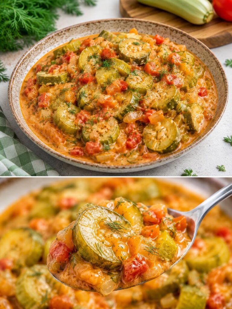 🥒 MÂNCARE DE DOVLECEI CU ROȘII ȘI USTUROI: Rețeta Autentică, Ușoară și Extrem de Gustoasă!