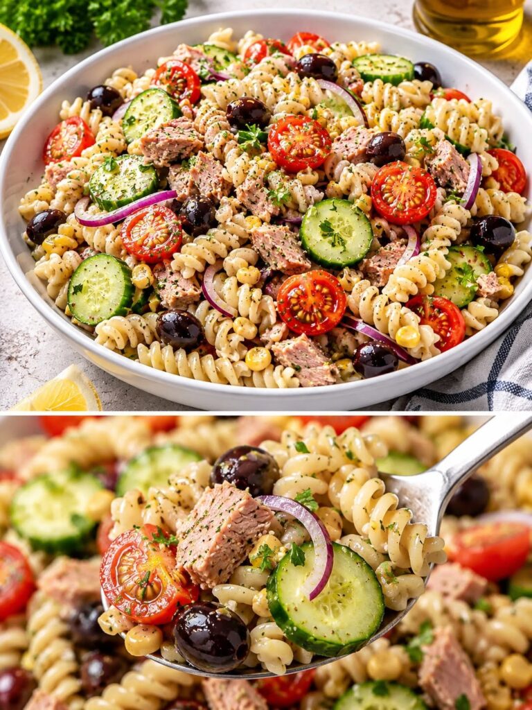 🥗 SALATĂ MEDITERANEANĂ DE PASTE CU TON ȘI LEGUME PROASPETE: Rețeta Rapidă și Delicioasă!