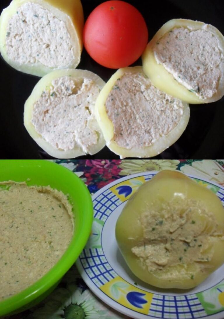 Ardei gras umplut cu urda si cas