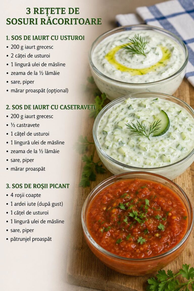 🥣 3 REȚETE DE SOSURI RĂCORITOARE: Ideale pentru Grătare, Gustări și Legume!