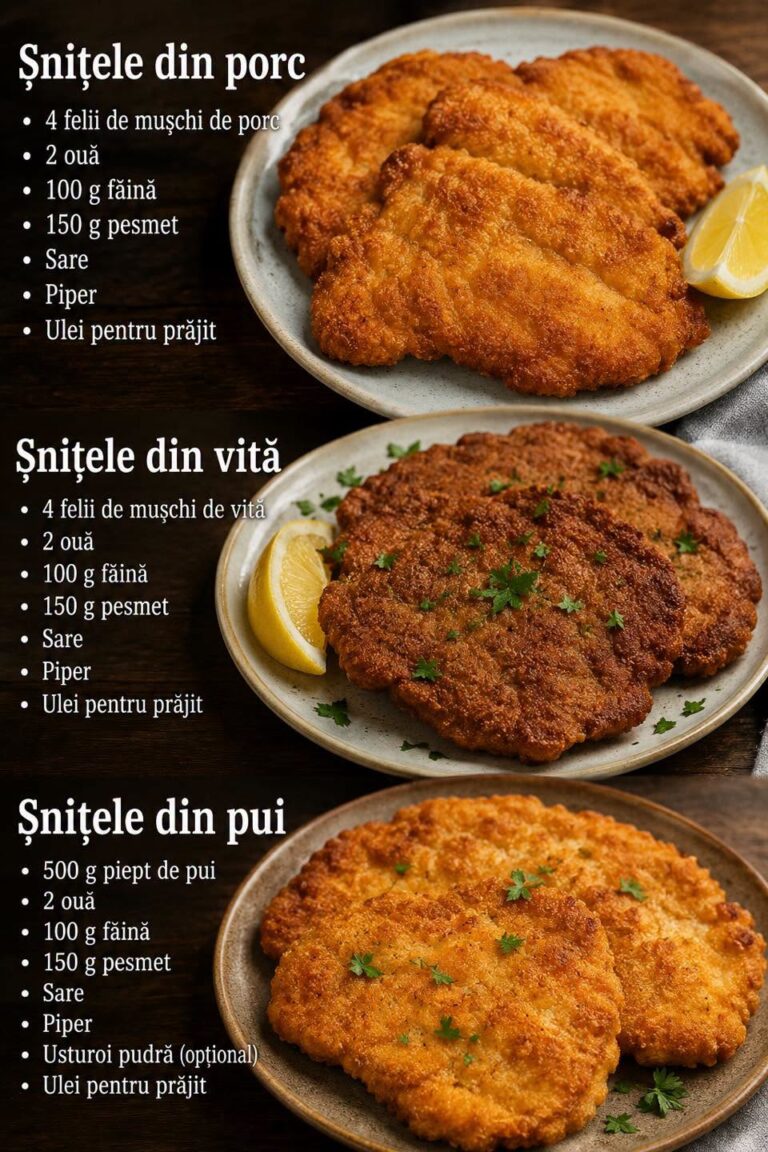 3 rețete delicioase de șnițele cu carne – fragede la interior și crocante la exterior!