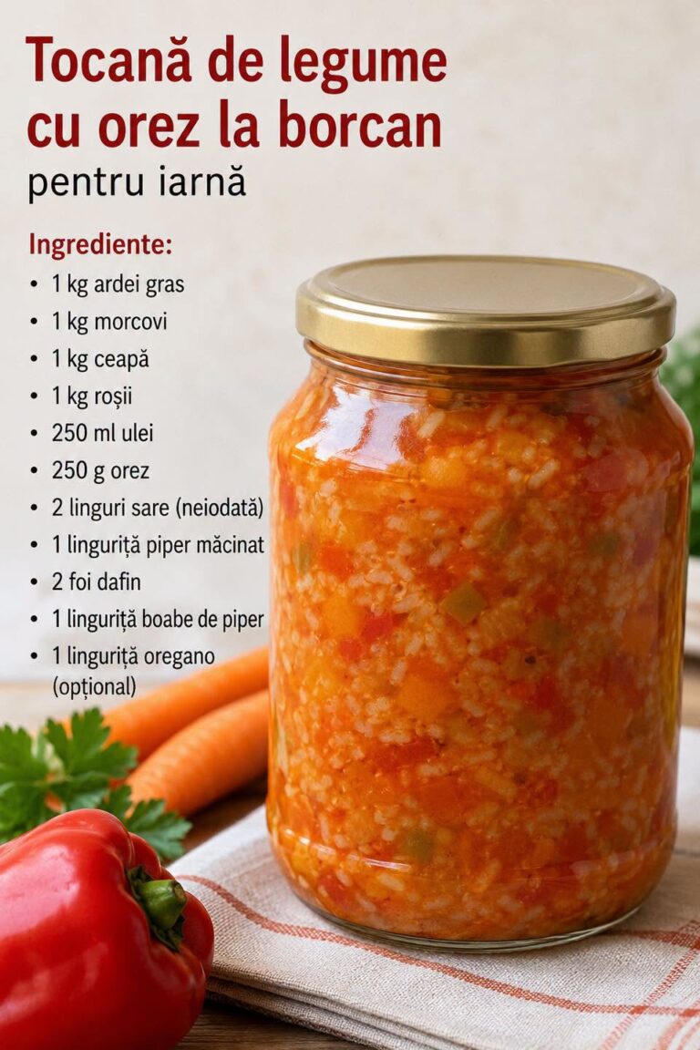 🫙 TOCANĂ DE LEGUME CU OREZ LA BORCAN PENTRU IARNĂ: Rețeta Tradițională, Hrănitoare și Aromatǎ!