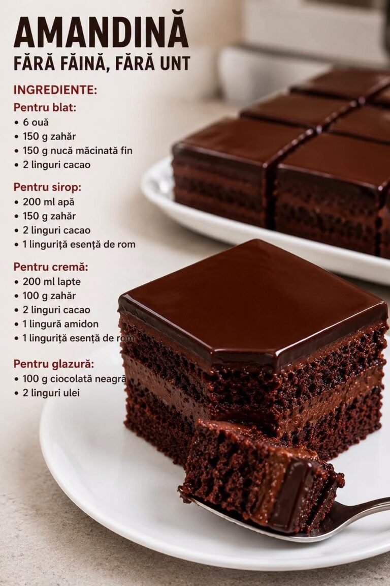 🍫 Amandină fără făină și fără unt