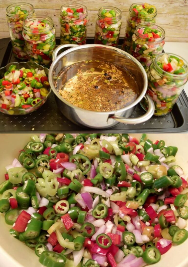 Salata de ardei iuti cu ceapa in otet