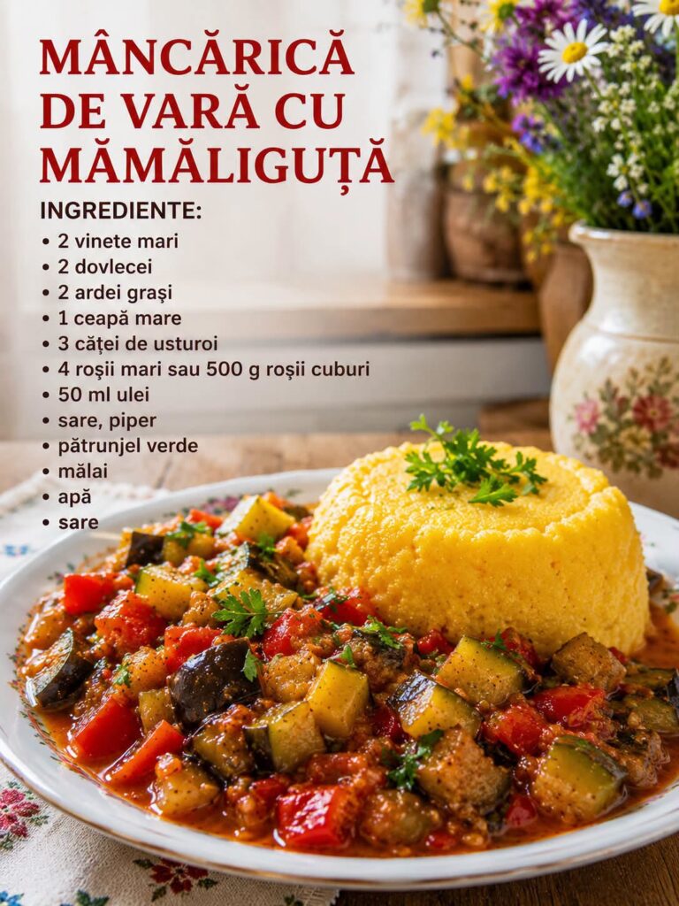 🍆 MÂNCĂRICĂ DE VARĂ CU MĂMĂLIGUȚĂ: Rețeta Simplă, Gustoasă și Plină de Legume!