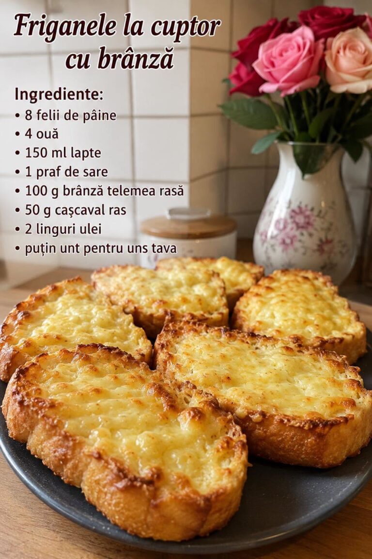 🍞 FRIGANELE LA CUPTOR CU BRÂNZĂ: Rețeta Rapidă, Rumenă și Extrem de Gustoasă!