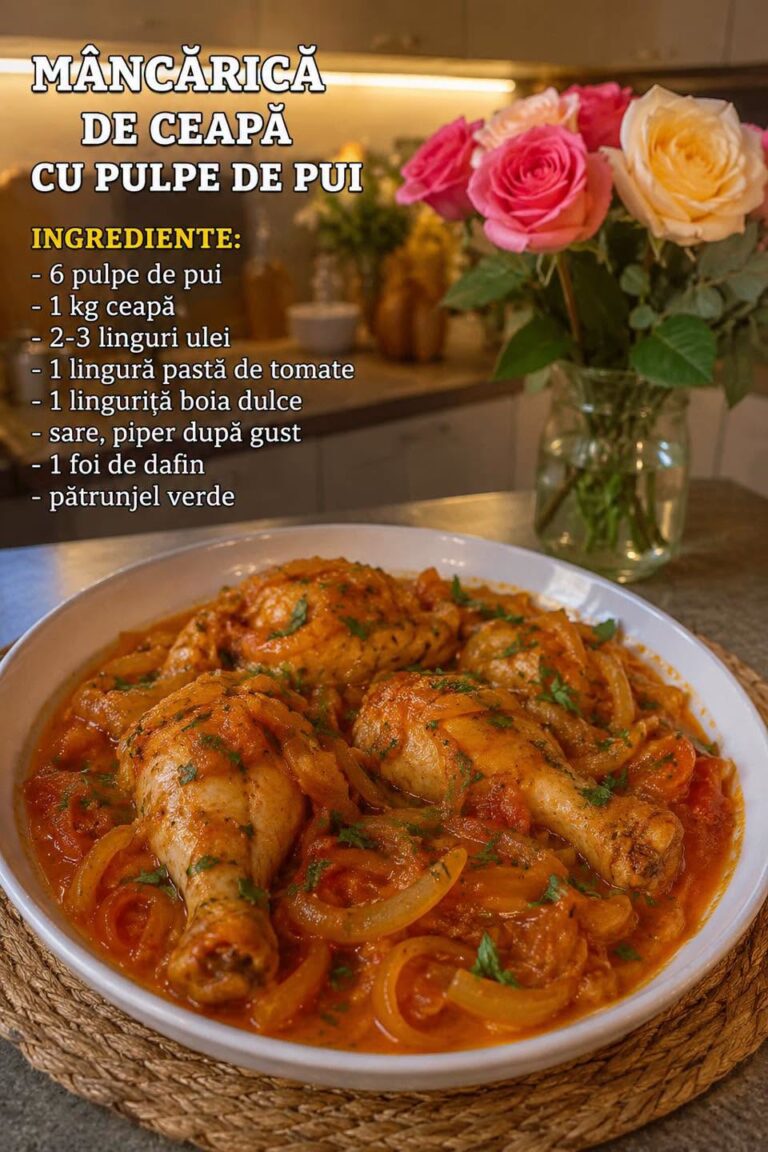 🍗 MÂNCĂRICĂ DE CEAPĂ CU PULPE DE PUI: Rețeta Tradițională, Dulceagă și Aromatǎ!