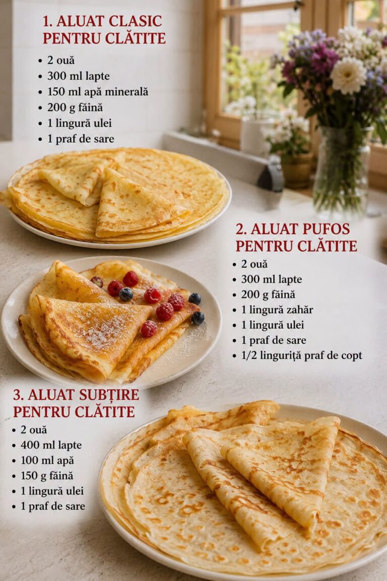 🥞 GHIDUL ULTIMAT PENTRU CLĂTITE: 3 Rețete de Aluat (Clasic, Pufos și Subțire)!