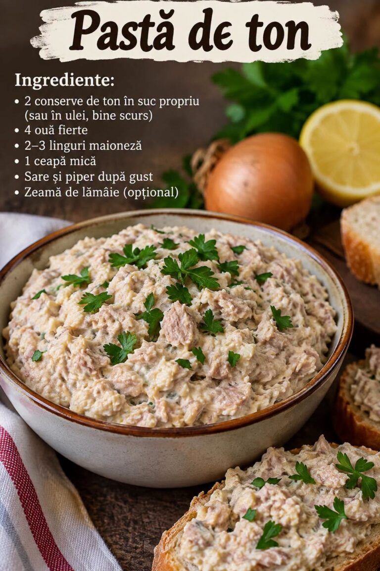 PASTĂ DE TON CREMOASĂ – simplă, rapidă și delicioasă!