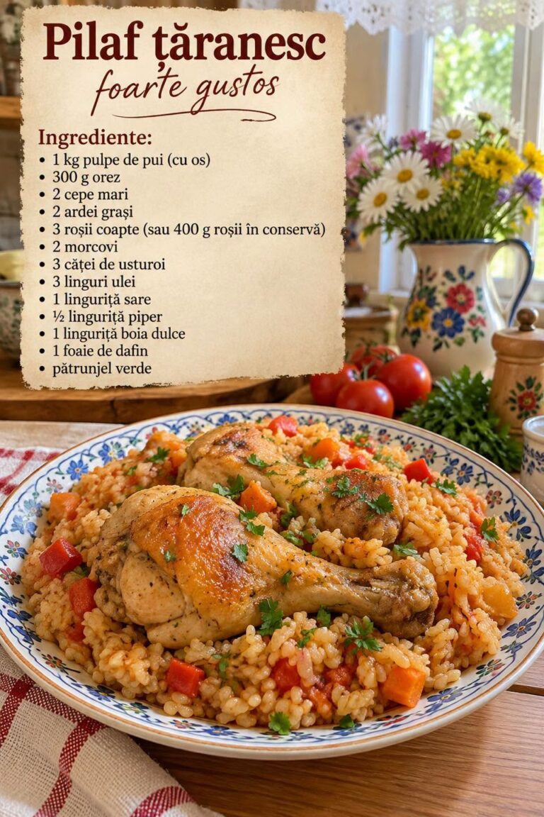 🍗 PILAF ȚĂRĂNESC FOARTE GUSTOS: Rețeta Tradițională, Cremoasă și Aromatǎ!