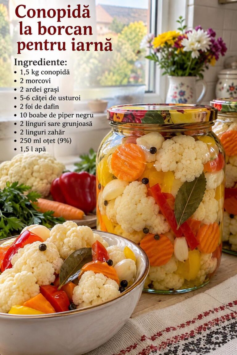 🥦 CONOPIDĂ LA BORCAN PENTRU IARNĂ: Rețeta Tradițională, Crocantă și Aromatǎ!