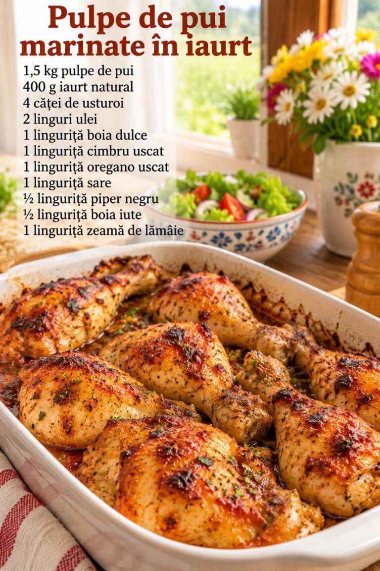 🍗 PULPE DE PUI MARINATE ÎN IAURT: Rețeta Autentică, Suculentă și Rumenă la Cuptor!