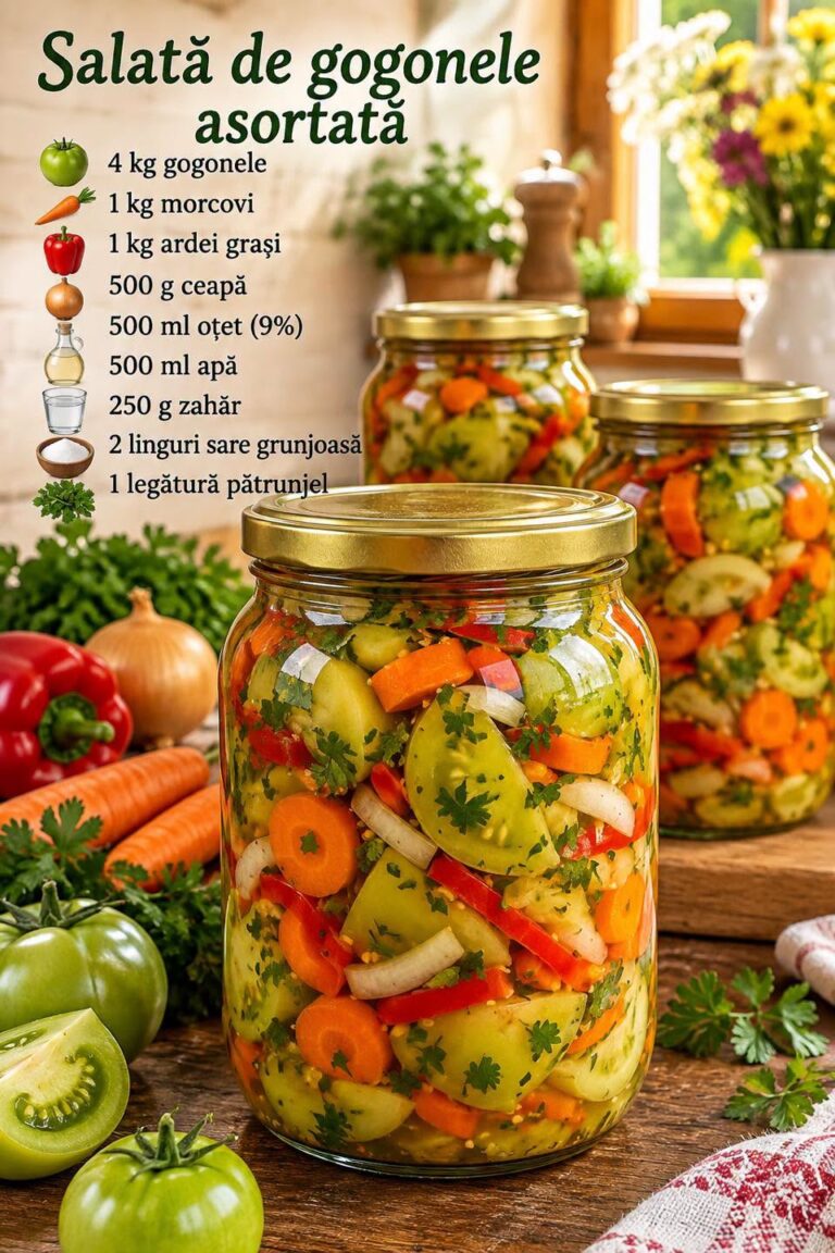 🍅 SALATĂ DE GOGONELE ASORTATĂ: Rețeta Tradițională, Crocantă și Aromatǎ pentru Iarnă!