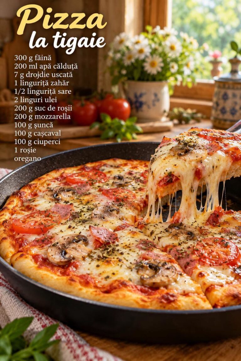 🍕 PIZZA LA TIGAIE: Rețeta Rapidă, Cromașă și Delicioasă Fără Cuptor!