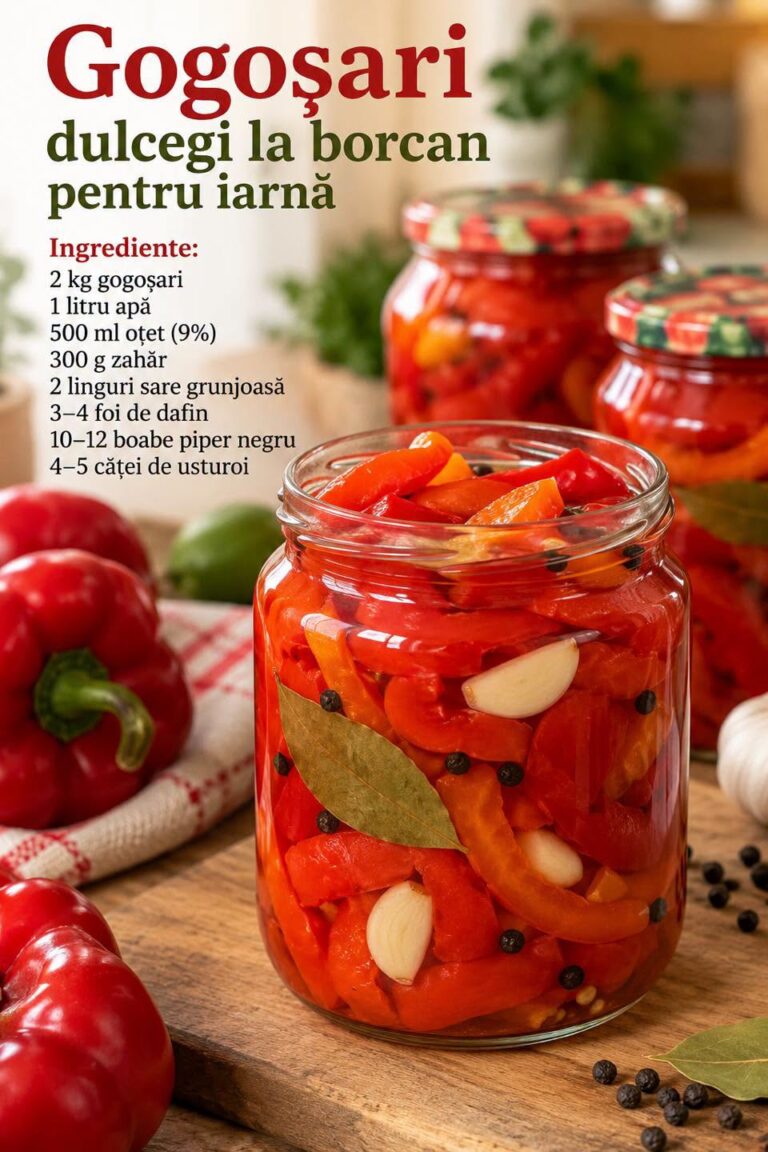 🫑 GOGOȘARI DULCEGI LA BORCAN PENTRU IARNĂ: Rețeta Tradițională, Crocantă și Aromată!