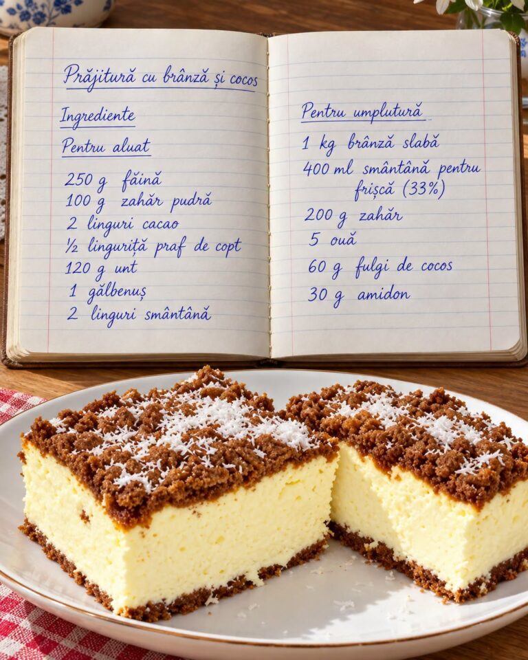 🥥 PRĂJITURĂ CU BRÂNZĂ ȘI COCOS: Rețeta Cremoasă, Aromatǎ și Spectaculoasă!