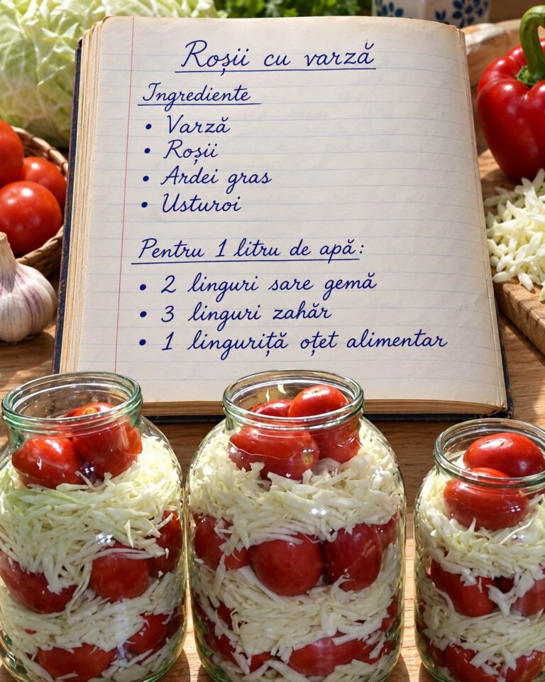 🍅 ROȘII UMPLUTE CU VARZĂ LA BORCAN: Rețeta Tradițională, Crocantă și Suculentă pentru Iarnă!