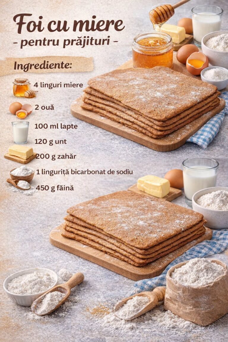 Foi cu miere pentru prajituri. Reteta perfecta pentru deserturi delicioase