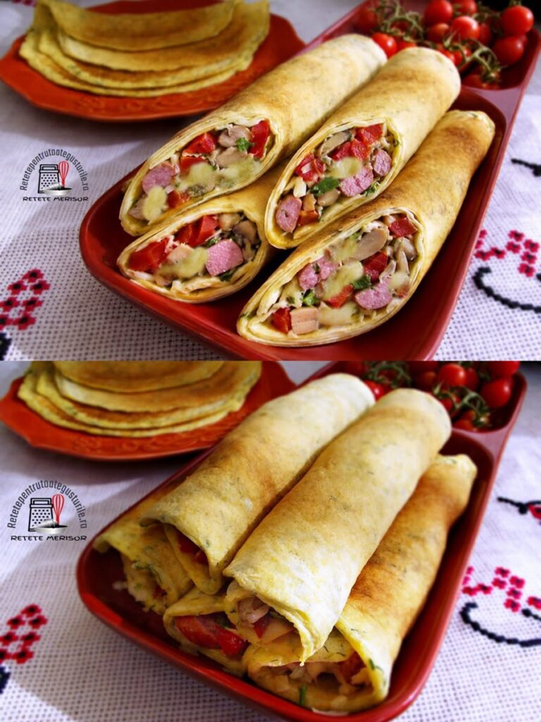 Dacă nu ați încercat genul acesta de clătite sărate, vă recomand cu drag rețeta. Sunt delicioase și interesante.