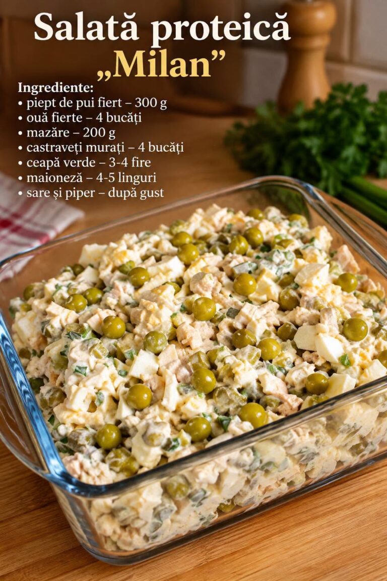 🥗 SALATĂ PROTEICĂ „MILAN”: Rețeta Simplă, Delicioasă și Hrănitoare!