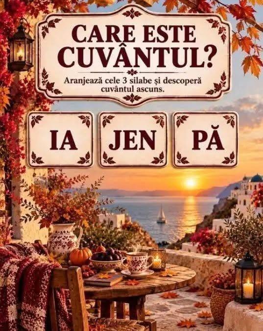 Provocarea zilei: găsește cuvântul