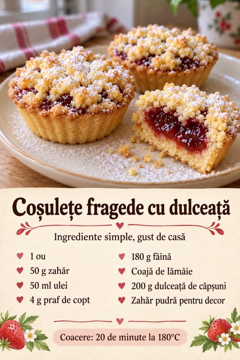 🍓 COȘULEȚE FRAGEDE CU DULCEAȚĂ: Rețeta Simplă, Delicioasă și Aromată de Casă!