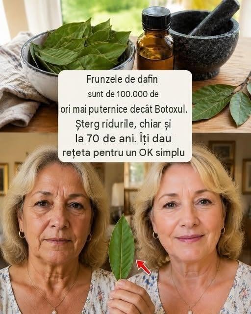Frunzele de dafin sunt de 100.000 de ori mai puternice decât Botoxul. Șterg ridurile, chiar și la 70 de ani.