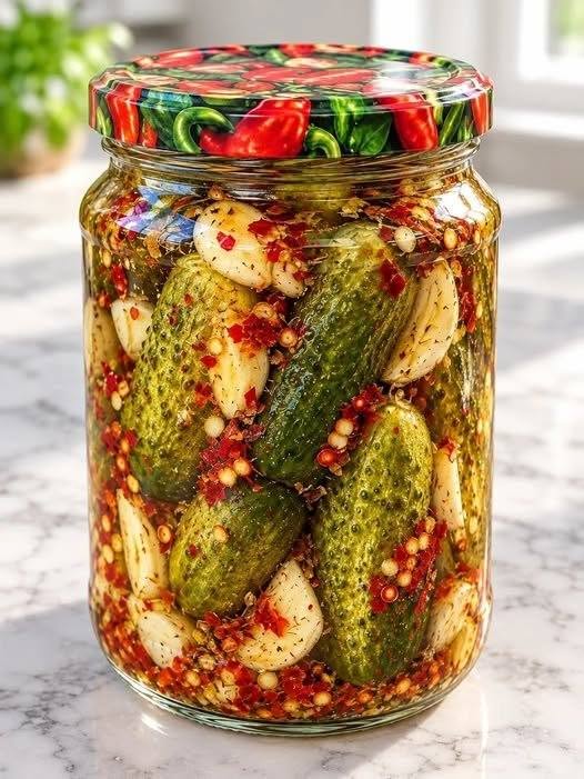 Castraveți mexicani cu chili și usturoi
