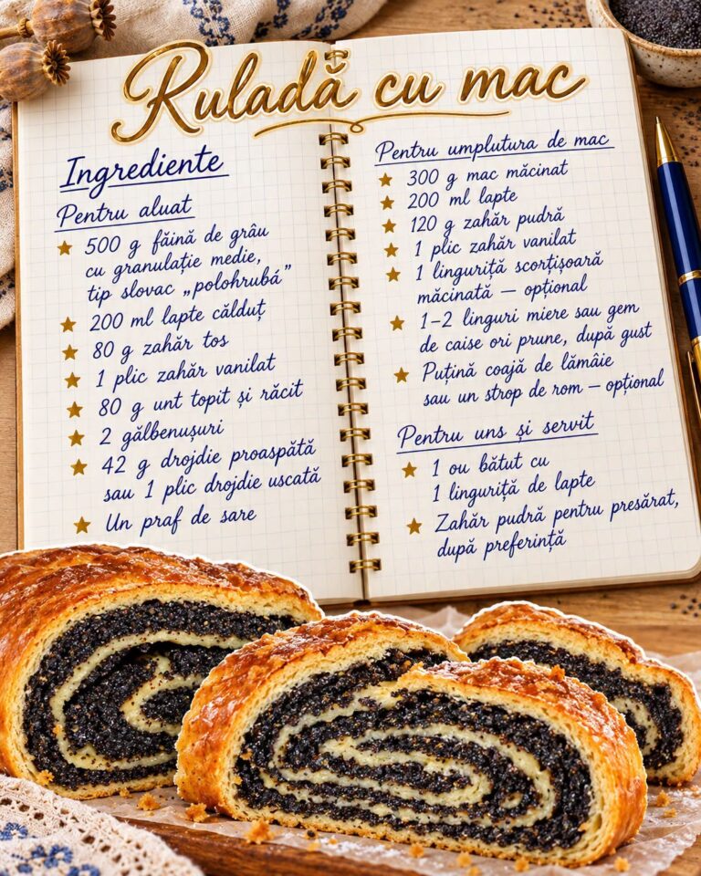 🥐 RULADĂ TRADIȚIONALĂ CU MAC: Rețeta Autentică, Pufoasă și Incredibil de Aromatǎ!