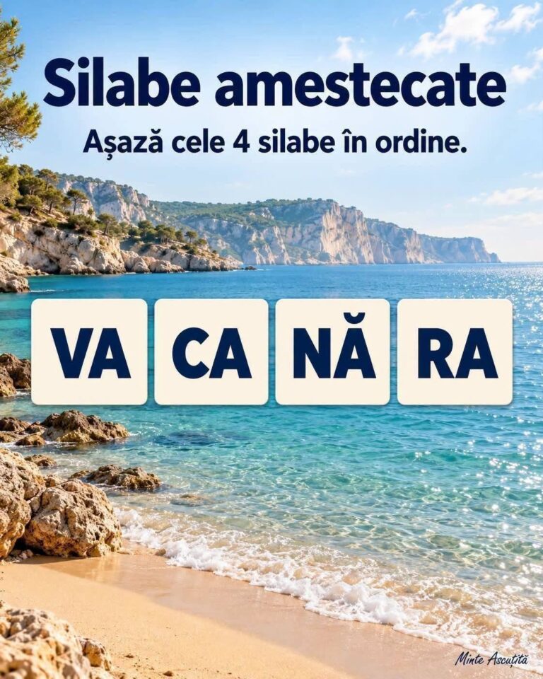 Patru silabe la malul mării. Un cuvânt de refăcut în tihnă.