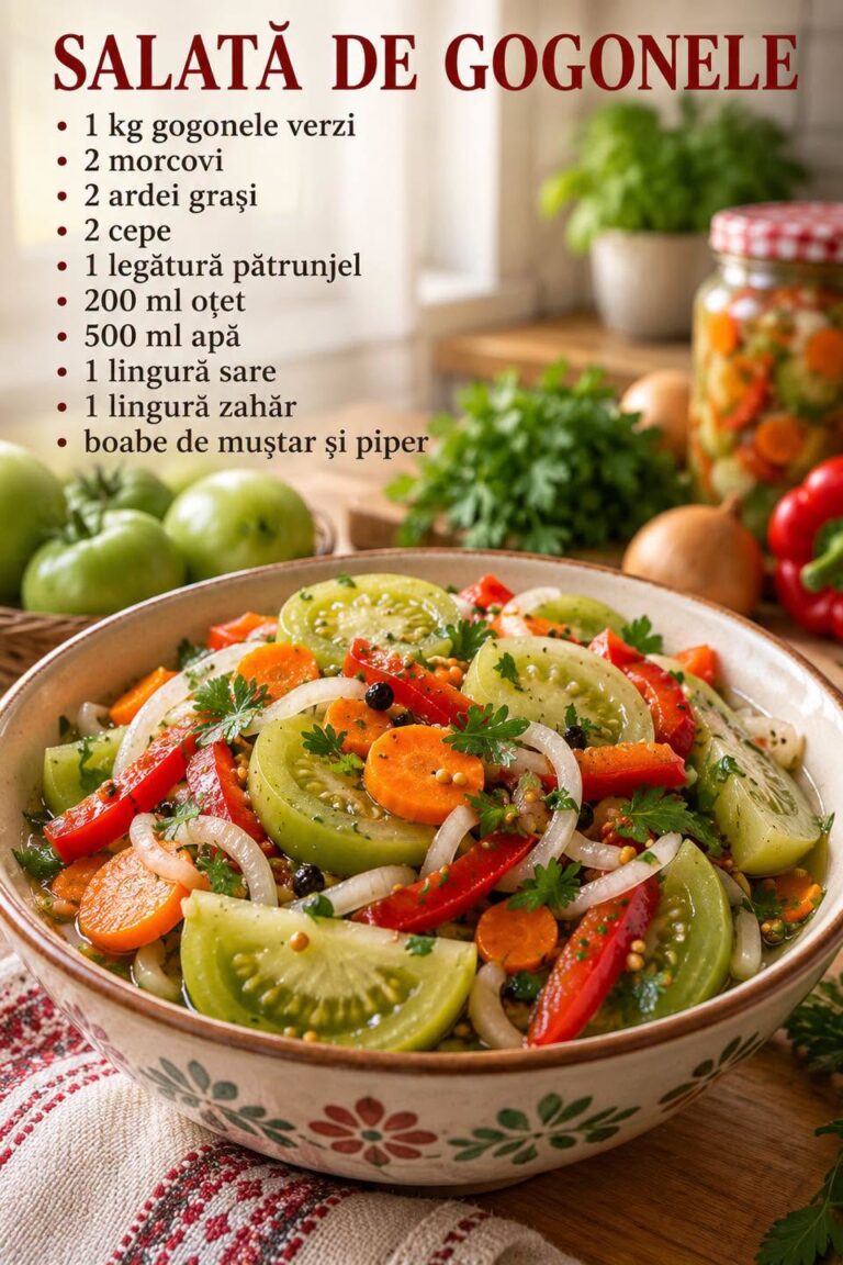 🥗 SALATĂ DE GOGONELE: Rețeta Tradițională, Crocantă și Perfectă pentru Iarnă!