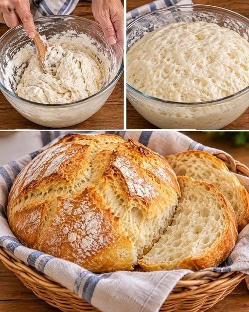 Cum să coaci pâine de casă fără frământare: o rețetă pas cu pas