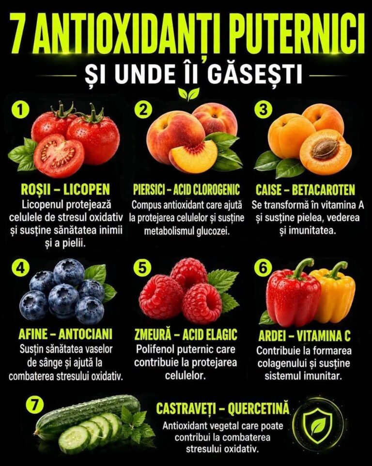 7 antioxidanți puternici și unde îi găsești! Descoperă alimentele pline de nutrienți care îți protejează celulele și susțin sănătatea!