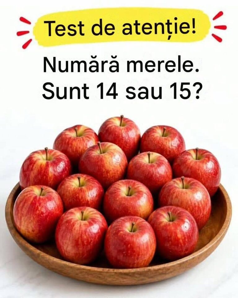 Numără merele. Sunt 14 sau 15?