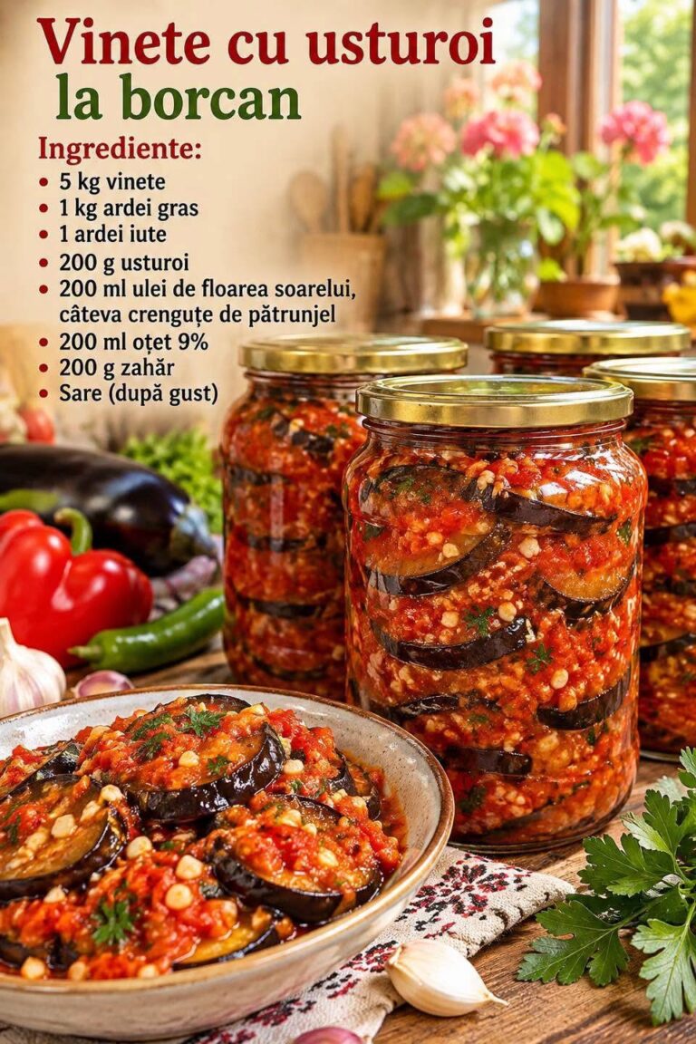 VINETE CU USTUROI LA BORCAN: Rețeta Tradițională de Conservă Parfumată și Delicioasă!