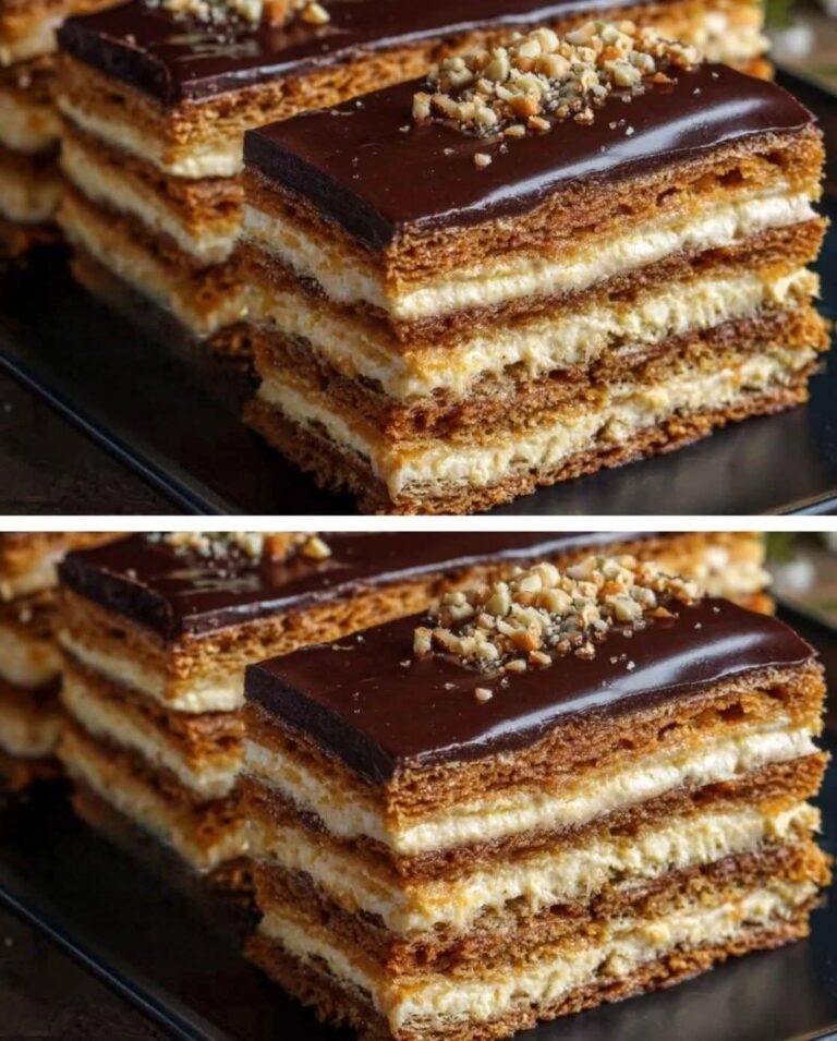 Prăjitura Dulcineea este un desert clasic, perfect pentru orice ocazie specială. Cu foi fragede cu miere și o cremă fină de griș, vanilie și unt