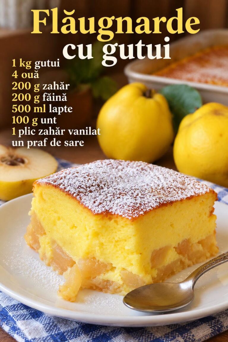 🍐 Flăugnarde cu gutui – desertul fin, aromat și cremos care te cucerește de la prima felie! 😍