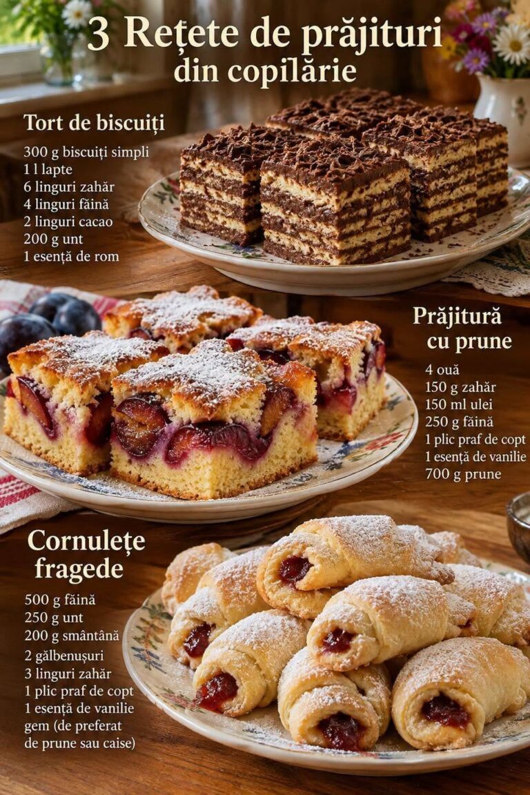 3 PRĂJITURI DIN COPILĂRIE CARE NE DUC INSTANT ÎNAPOI LA MESELE DE DUMINICĂ!