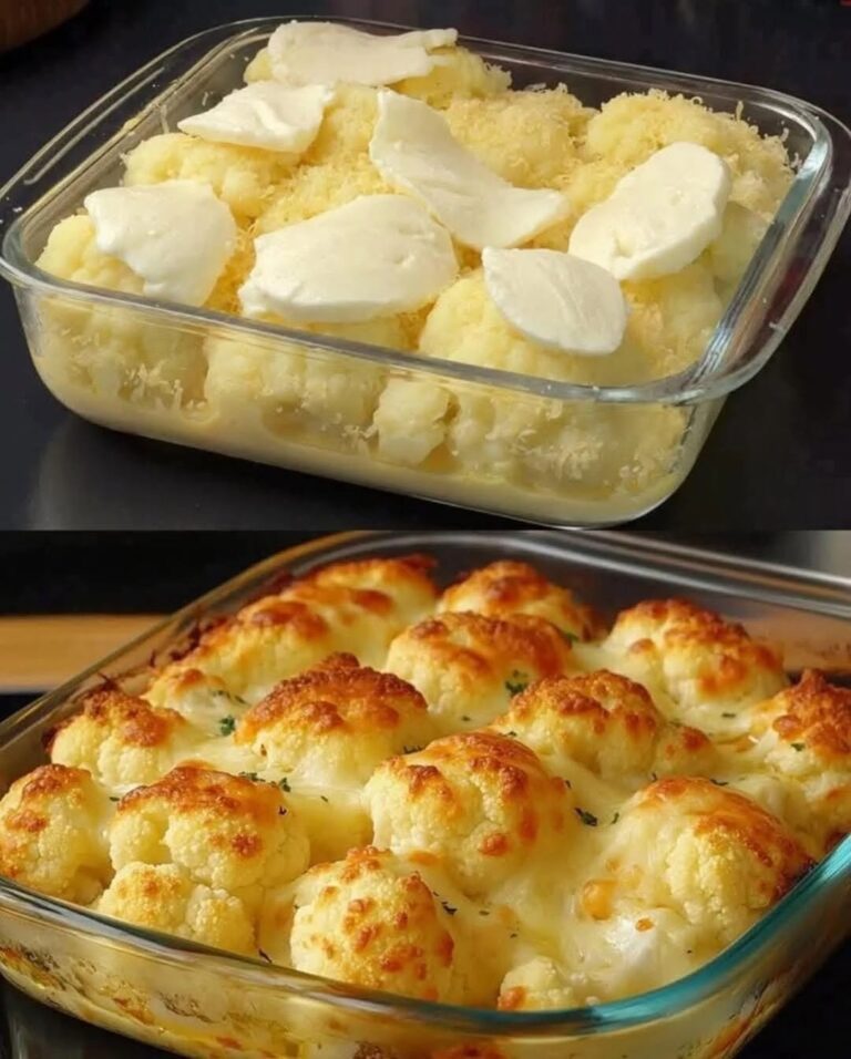 Rețetă Completă: Conopidă Gratinată la Cuptor cu Sos Alb și Mozzarella 🥦🧀✨