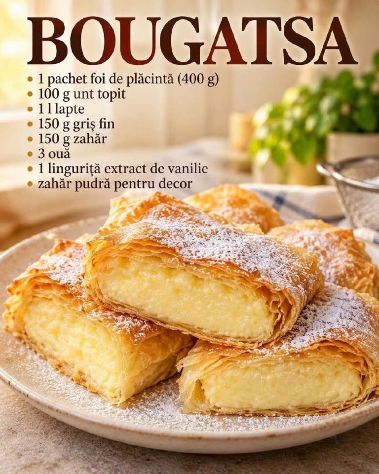 BOUGATSA – desertul grecesc cu foi crocante și cremă fină de griș!